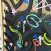 Tesa est un miroir recyclé avec des graphity urbain de Thomas Lyra Artiste